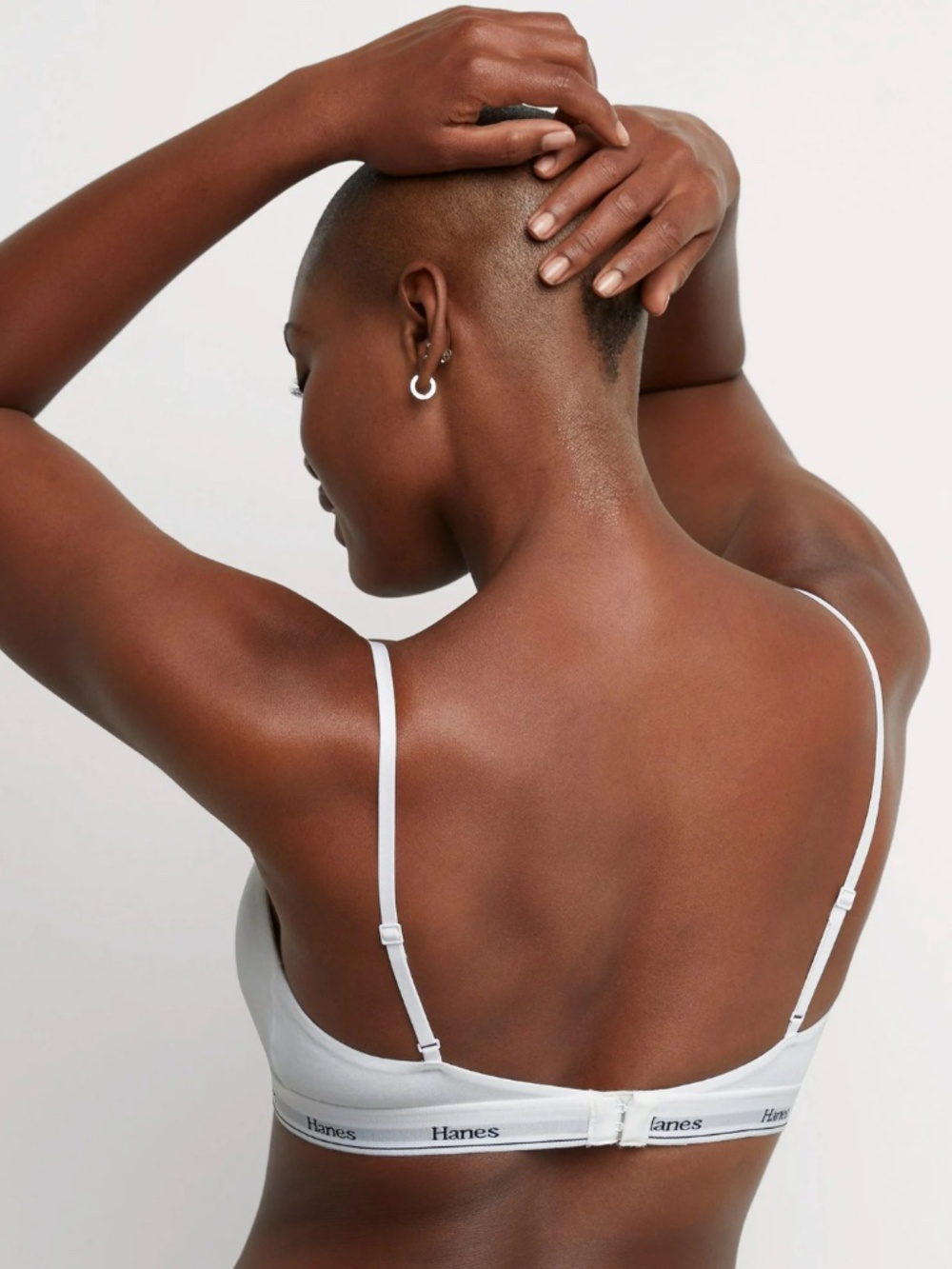 Hanes Women's Originals Comfort Flex Cropped Bralette– White 002 – NWT - Picture 3 of 3